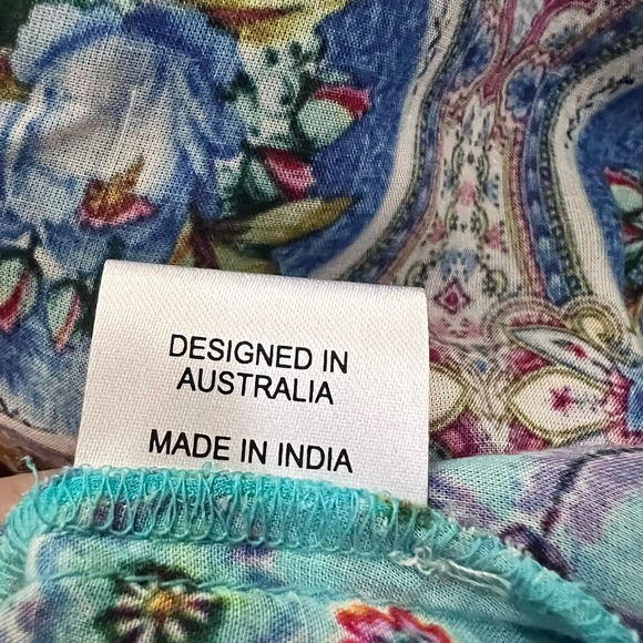 Lulalife Australia All‎ Over Mosaic BOHO Maxi Dress XS Floral Bohemian Pockets - Picture 9 of 9